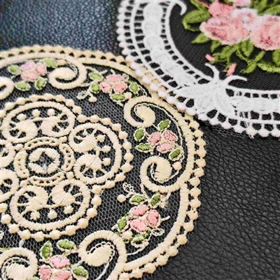 Posavasos bordados ecológicos